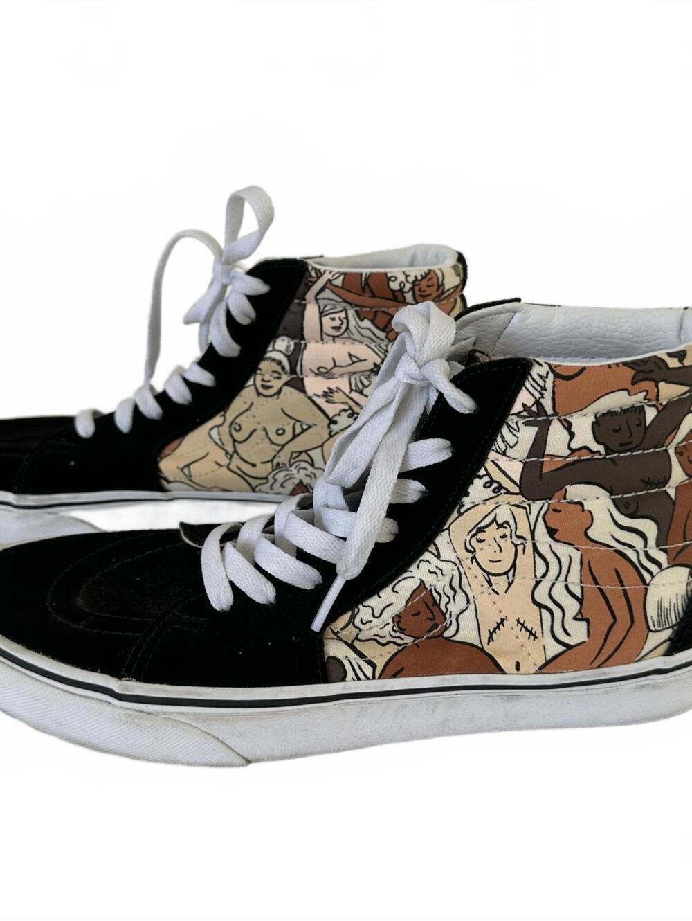 Vans Sk8-Hi  Breast Cancer Awareness  High-Top Skate Shoes Black Size 10W 8.5M